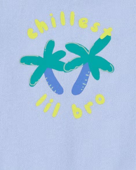 Baby Chillest Lil Bro Sleeveless Bodysuit - Blue - Image 2